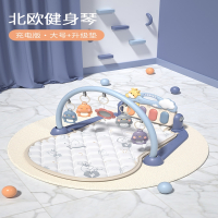 静蝉幽格脚踏钢琴婴儿健身架器宝宝男孩女孩音乐玩具0-1岁3-6个月_北欧大号健身架充电款