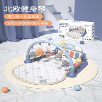 静蝉幽格脚踏钢琴婴儿健身架器宝宝男孩女孩音乐玩具0-1岁3-6个月_北欧大号蓝牙版健身架护栏电池款礼盒装