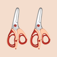 智扣婴儿食物辅食剪刀可剪肉外带研磨工具宝宝专用不锈钢辅食剪_推荐珊瑚红辅食剪x2推荐生肉熟肉分开剪