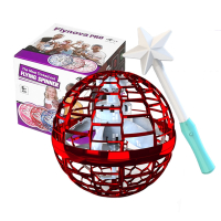 静蝉幽格FlyNovapro回旋飞球飞行陀螺会飞的魔术球悬浮UFO_红色回旋飞行球升级版套装