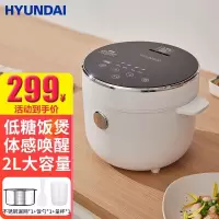 HYUNDAI电饭煲 2升小型电饭锅米汤分离沥米蒸饭锅1-4人预约保温可拆盖洗耐用 2L饭煲[沥走糖份]