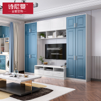 诗尼曼全屋定制整体家具定做衣柜迷你衣帽间现代客厅电视柜餐边柜