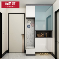 诗尼曼全屋定制整体家具瑰丽板轻奢22m²全屋套餐电视柜衣柜玄关柜