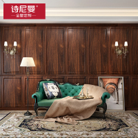 诗尼曼全屋定制电视背景墙板集成美式风格卧室背景墙装饰板墙裙板