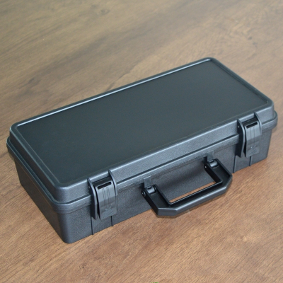 塑料仪器仪表防护箱法耐多用途产品收纳箱手提工具箱加厚抗摔 黑色空箱