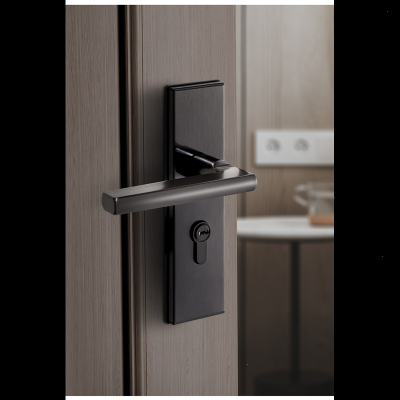 木房门锁具阿斯卡利家用通用型卧室内卫生间厕所房间把手欧式磁吸