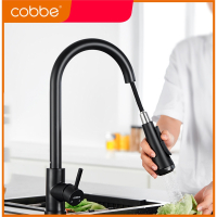 卡贝抽拉式厨房水龙头可旋转304不锈钢冷热水槽龙头洗碗池洗菜盆