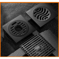 卡贝黑色地漏防臭器卫生间下水道隐形浴室全铜淋浴房洗衣机地漏盖