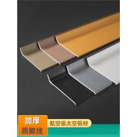 铝合金橱柜法耐地脚线墙角瓷砖厨房 卡扣扣板柜子下底部挡板踢脚线_4cm宽-香槟2.5米