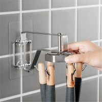 法耐厨房不锈钢锅铲挂架免打孔壁挂旋转厨具架置物架铲子挂钩