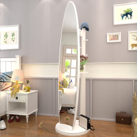 法耐(FANAI)穿衣镜全身镜子落地镜客厅多功能旋转试衣镜现代简约收纳柜镜