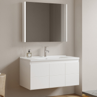 法耐卫浴主卧浴室柜一体盆组合陶瓷洗脸洗面盆置物镜子镜柜