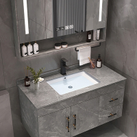 法耐轻奢岩板浴室柜组合现代简约卫生间洗漱台洗手洗脸盆柜套装