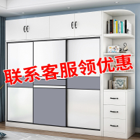 阿斯卡利衣柜家用卧室实木推拉门出租房屋用经济型柜子宝宝简易收纳挂衣橱