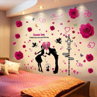 创意贴纸温馨古达卧室床头墙面装饰墙壁纸自粘客厅背景墙上贴花墙贴画