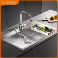 卡贝(cobbe)洗菜盆单槽不锈钢304厨房水槽大单槽台下盆加厚洗碗槽洗菜池