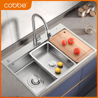 卡贝(cobbe)水槽大单槽加厚侧排水洗菜盆厨房洗碗洗菜池台下盆