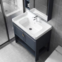 古达太空铝落地式浴室柜卫生间洗手盆柜组合小户型洗脸盆家用洗漱台池