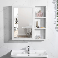古达太空铝轻奢浴室镜柜带置物架镜子卫生间镜箱洗手间挂墙式储物壁挂