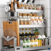 古达厨房置物架台面厨具收纳刀架多功能酱油瓶调味品调料架