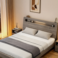 阿斯卡利(ASCARI)床现代简约1.258米双人床主卧经济型出租房家用储物单人床架