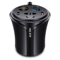 HSC 英才星108B车载逆变器12V转220V正弦波汽车用多功能充电器车充一拖二车载充电器多功能智能快充（货车不能用）