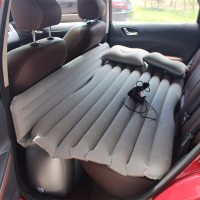 车载充气床汽车床垫后排旅行床成人车上睡觉神器自驾游 轿车通用分体款车震床车载(新款植绒围栏款灰色+车载气泵)