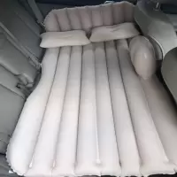 车载充气床汽车床垫后排旅行床成人车上睡觉神器自驾游 轿车通用分体款车震床车载(升级植绒护头款米色+车载气泵)
