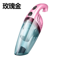 SAST/先科 无线车载吸尘器迷你手持式多功能车用家用干湿两用汽车大功率充电式强力大吸力 无线版吸尘器（玫瑰金）