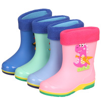 儿童雨靴32-41码防滑儿童卡通雨鞋外贸韩国高筒宝宝雨靴女童中童大童水鞋软底B173