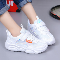 儿童鞋子男女童鞋26-37码男女童实心底运动春季学生新款网面韩版透气女童童鞋儿童靴子AWANHOO B6909