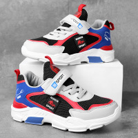 儿童鞋子男女童鞋26-37码男女童实心底运动春季学生新款网面韩版透气女童童鞋儿童靴子AWANHOO B3378