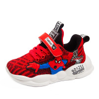 儿童鞋子男女童鞋 26-36码蜘蛛侠男童运动鞋新款春季儿童跑步鞋中大童透气飞织网AWANHOO B335 6972