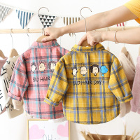 拍大一码儿童衬衫80-120CM 款男童衬衫长袖春秋宝宝 秋装儿童条子衬衣韩版潮衣童装男AWANHOO1922 B193