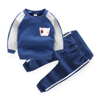 儿童套装2件套90-130CM儿童圆领套装春秋装新款宝宝卡通长袖卫衣运动裤子男童装韩版AWANHOO B1985