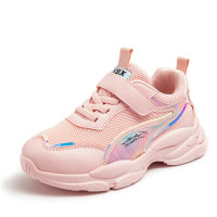 儿童鞋子男女童鞋26-37码男女童实心底运动春季学生新款网面韩版透气女童童鞋儿童靴子AWANHOO B6909