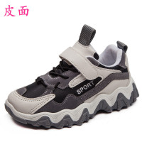 儿童鞋子男女童鞋26-37码男女童实心底运动春季学生新款加棉韩版透气女童童鞋儿童靴子AWANHOO B6909