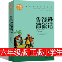 鲁滨逊漂流记六年级正版小学生版笛福原著鲁滨孙 鲁宾逊 鲁冰逊 鲁兵逊鲁斌逊鲁迅鲁冰孙人民6年级下册教育文学北京出版社完整