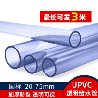 透明pvc管塑料硬水管硬管古达20鱼缸25管子4分6分1寸1618325063mm_1米外径63mm内径55mm