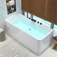 古达浴缸小户型按摩独立式亚克力浴缸成人家用冲浪保温恒温浴缸