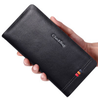 格子旗ChecKFlag男士手包商务休闲真皮钱包长款头层牛皮手拿包