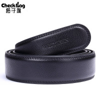 格子旗cheCKflag 皮带男牛皮带条不带头 无头皮带男自动扣腰带男士裤带身 不扣头-摔纹(二层牛皮)