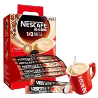 [买即送杯+勺]Nestle雀巢咖啡1+2 原味100条 速溶三合一咖啡1500g 即冲即饮品
