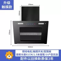 纳丽雅家用小型抽油烟机家用中式小型大吸力侧吸式吸油烟机小尺寸公寓简易出租房特价_铜线单电机61CM长触摸配围板