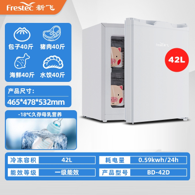 新飞一级节能小冰柜家用全冷冻小型迷你两用冷藏冰箱冷柜_42升冷柜