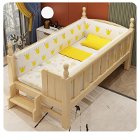 智扣木儿童床婴儿床加宽大床侧边定制单人男孩宝宝小床带护栏拼接床
