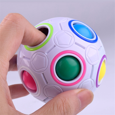 益智玩具智扣智力儿童减压解压小异形彩虹球积木创意手指三阶二阶足球魔方