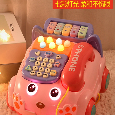 智扣婴儿童玩具仿真电话机座机幼男宝宝音乐手机益智早教1一岁2小女孩