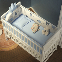 智扣婴儿床实木欧式多功能宝宝bb可移动新生儿童摇篮床拼接大床