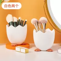 智扣居家家卡通笔筒家用多功能收纳文具筒桌面儿童彩笔马克笔置物架子_白色收纳筒2个